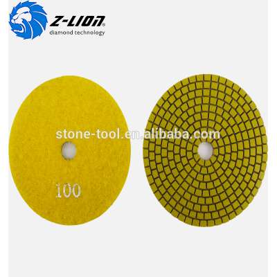 3 inch granite concrete floor diamond hand polishing wet pads