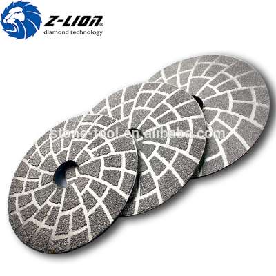 Vacuum brazed diamond stone grinding pads