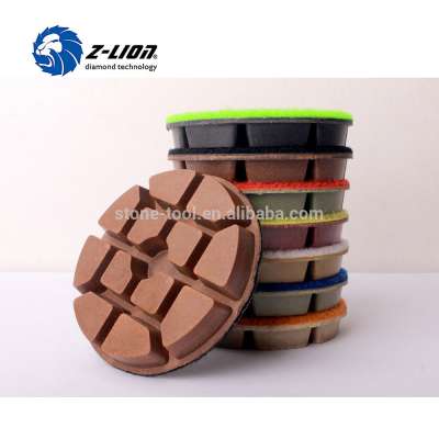 Resin bond concrete floor wet polishing pads